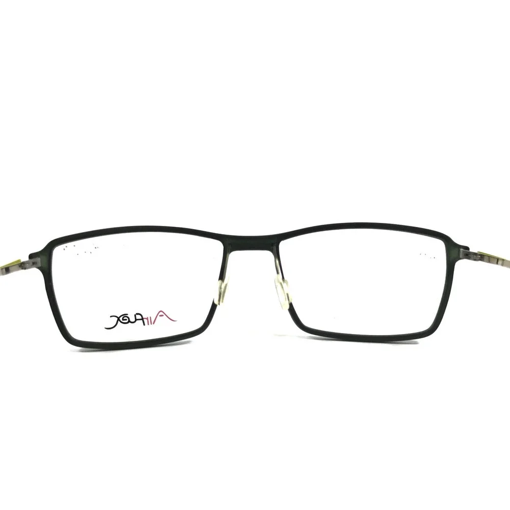 Airflex Eyeglasses Frames AF2611B C10 Matte Black Green Rectangle 53-16-135